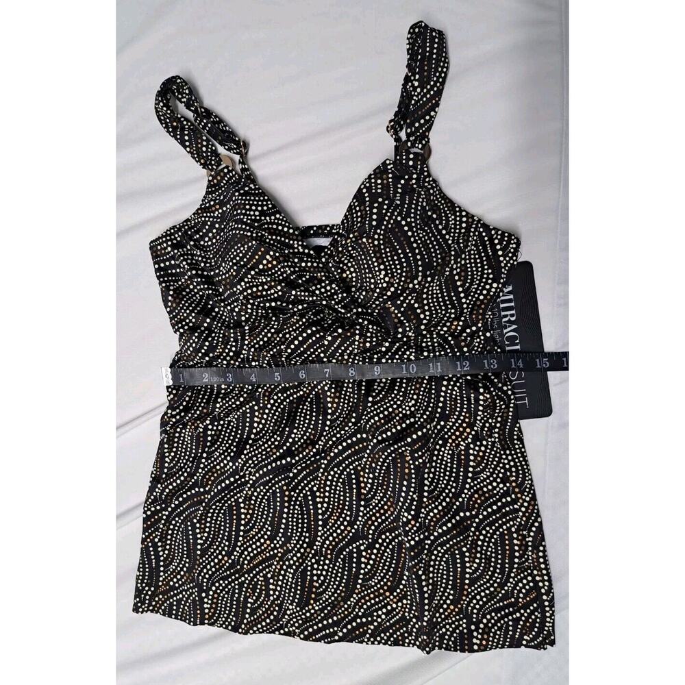 Miraclesuit Womens Bronze Age Plunge Underwire Tankini Top Sz 34D - Picture 7 of 12